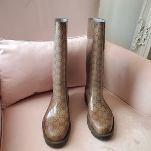 Gucci Guccissima Pattern Rain boots size 8